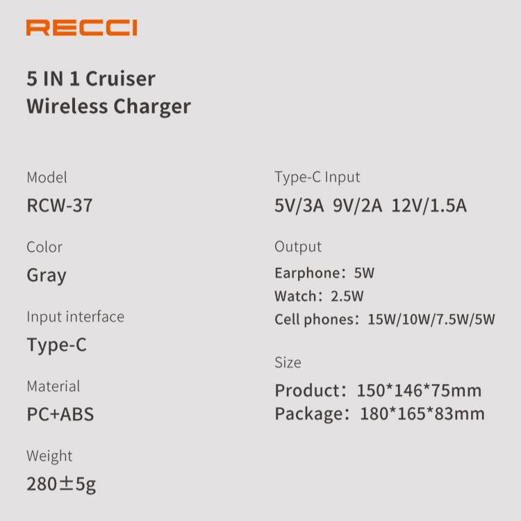 5 In 1  Smart Wireless Charger