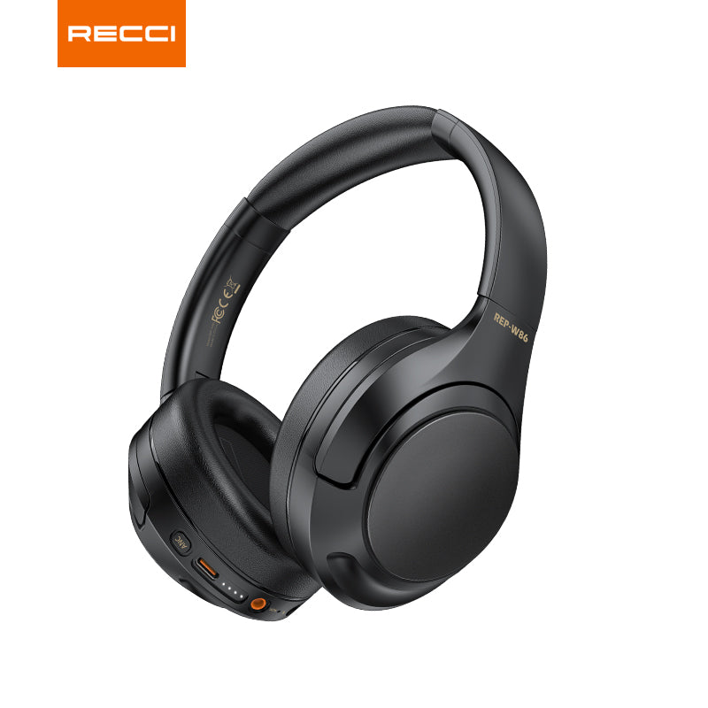 Recci REP-W86 ANC Over-Ear Headsets for Premium Noise-Canceling Comfort